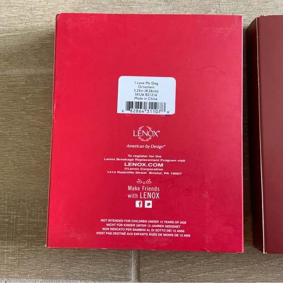 Set of 2 Lenox Christmas Ornament Holiday Nativity I love my dog - Picture 5 of 7